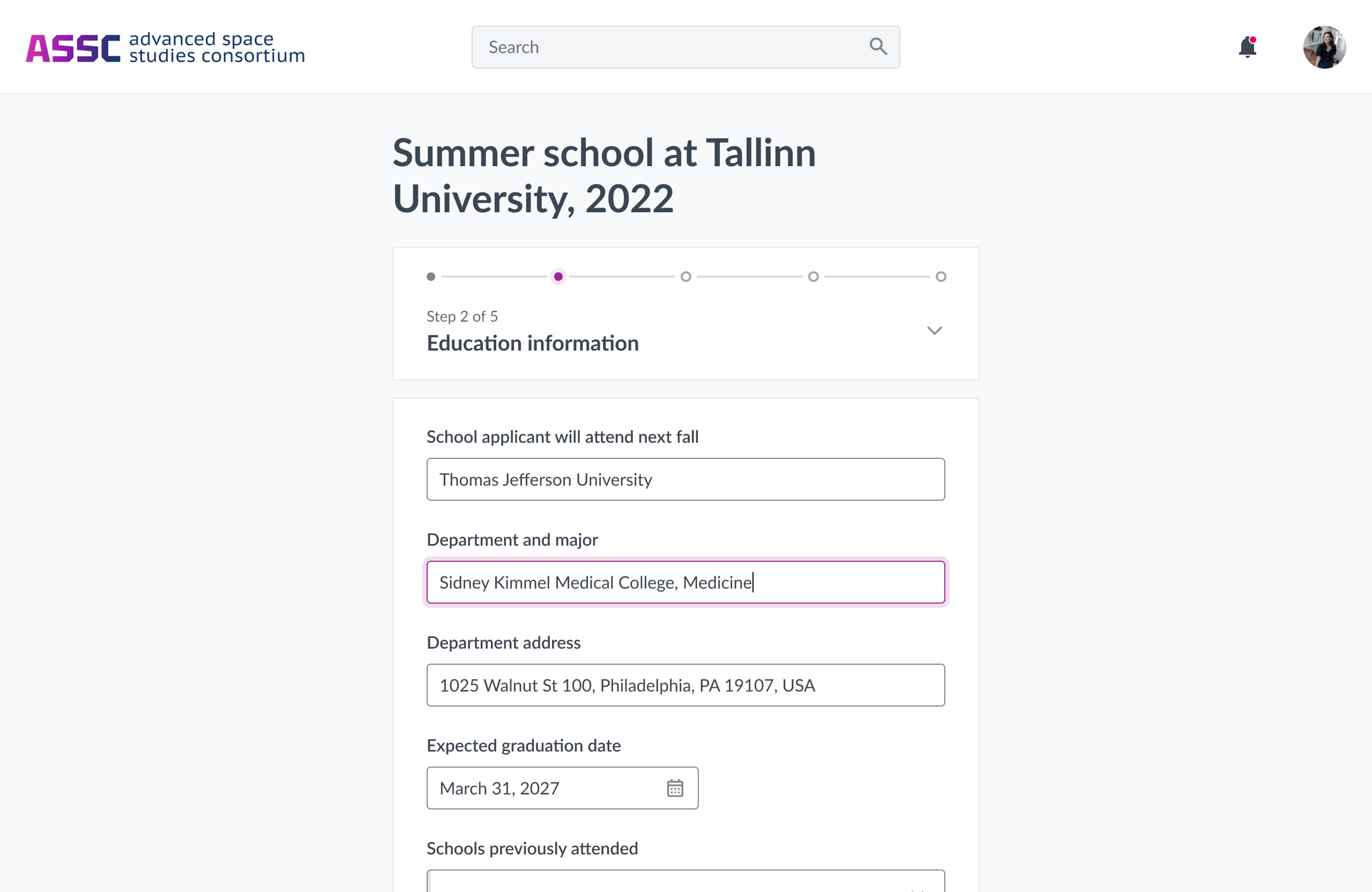 Branded login page for a fictional space research organization
