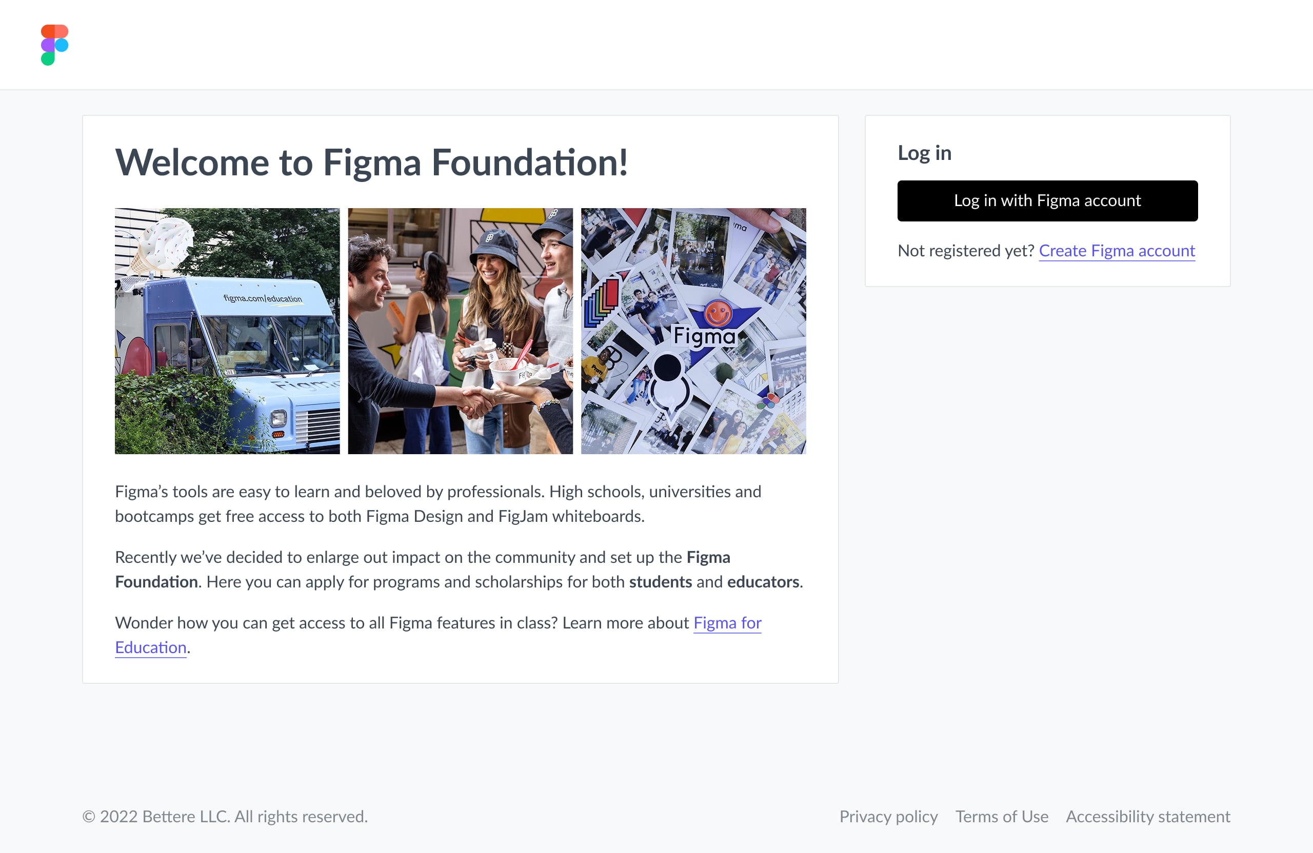 Login page of the applicant portal, a fictional theme for Figma