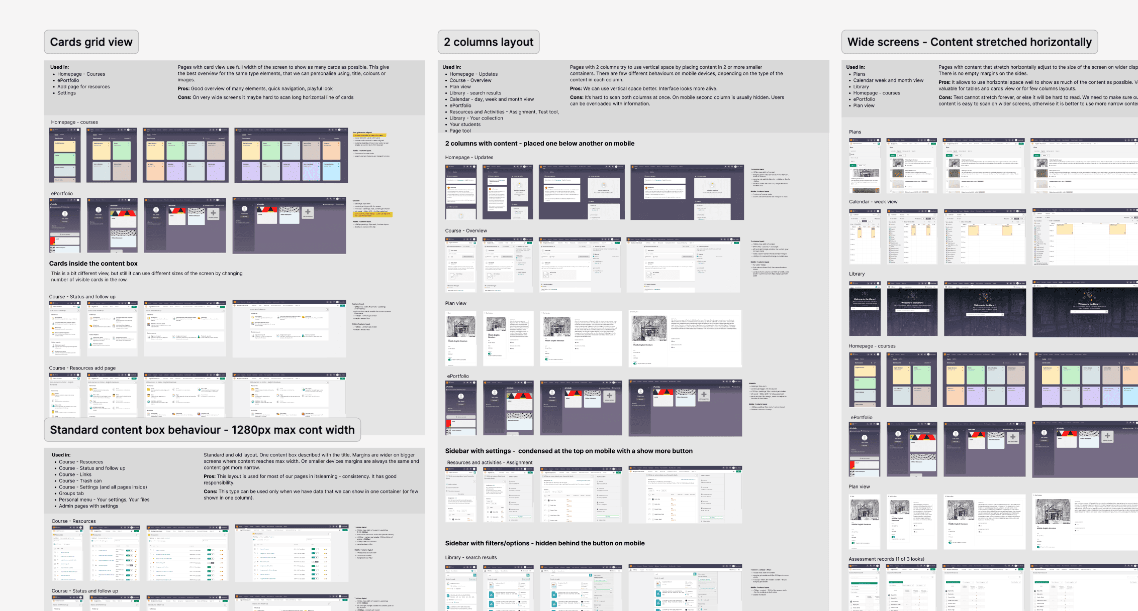 Categorized old LMS pages
